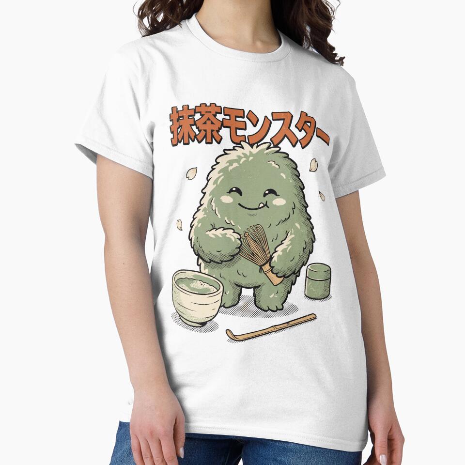 Matcha Monster Cute Japanese Tea Art by Moo7shop
