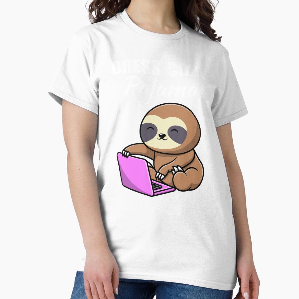 Dress code pajamas, funny freelancer, work from home or wfh saying or quote, online remote work by NBSStore