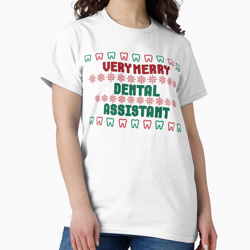 Very Merry Dental Assistant Ugly Christmas Sweater by EdytaGister