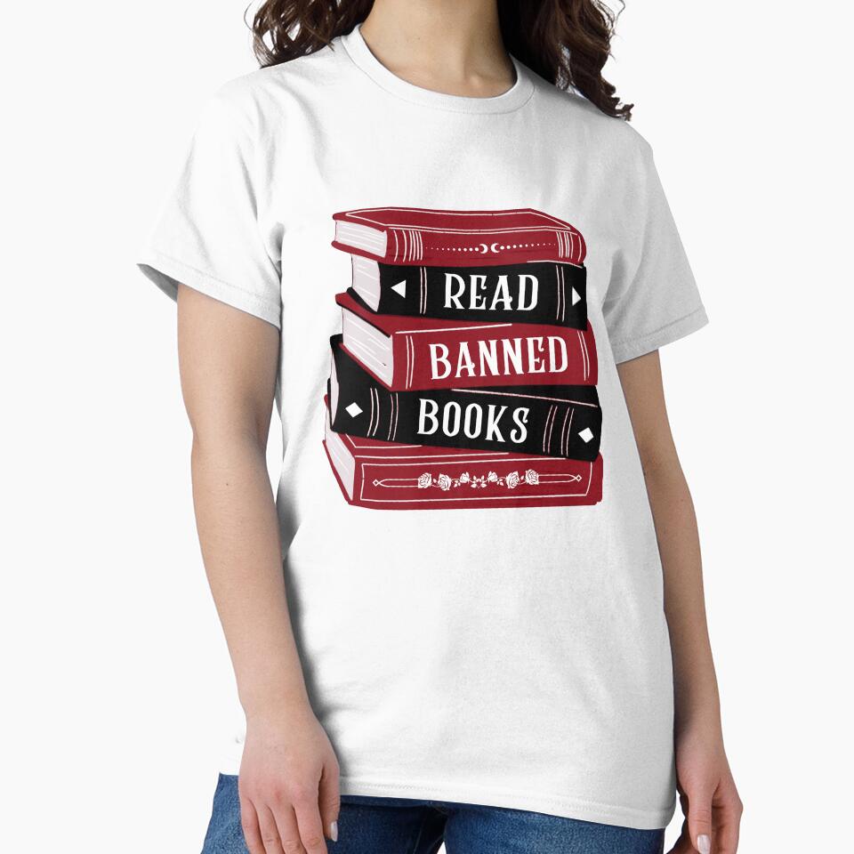 Read Banned Books Book Stack / Pile Red by Taiga-Design