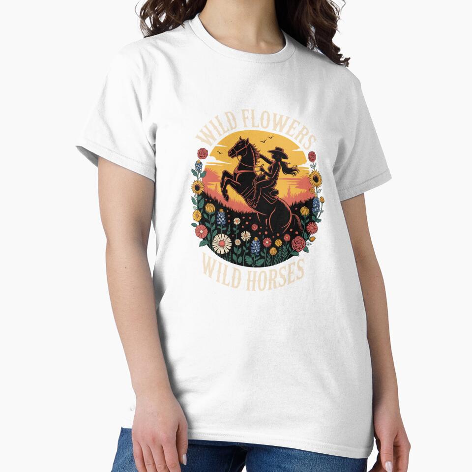 Wild flowers and wild horses - Cowgirl Image by EliteShadow