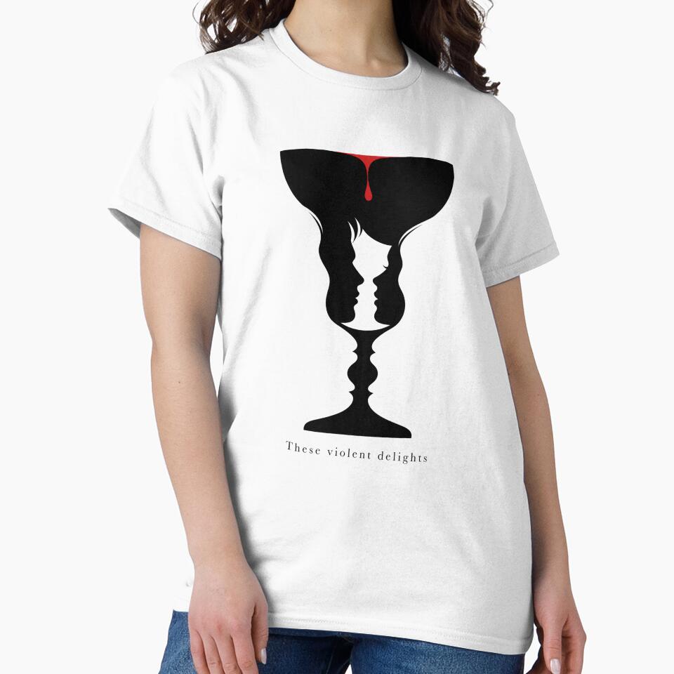 Romeo and Juliet These Violent Delights Optical Illusion Goblet Art by Fenay Designs