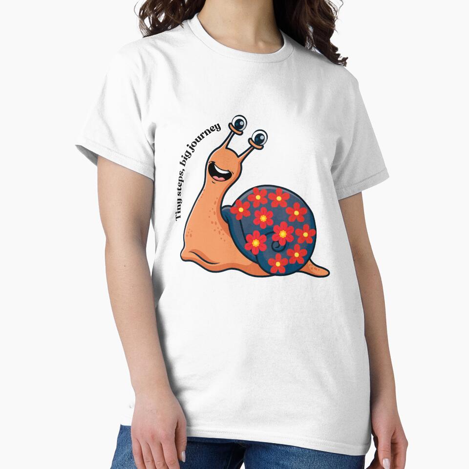 Bloom Trail Snail Sticker | Tiny Steps Big Journey Floral Shell Art by Pandey14