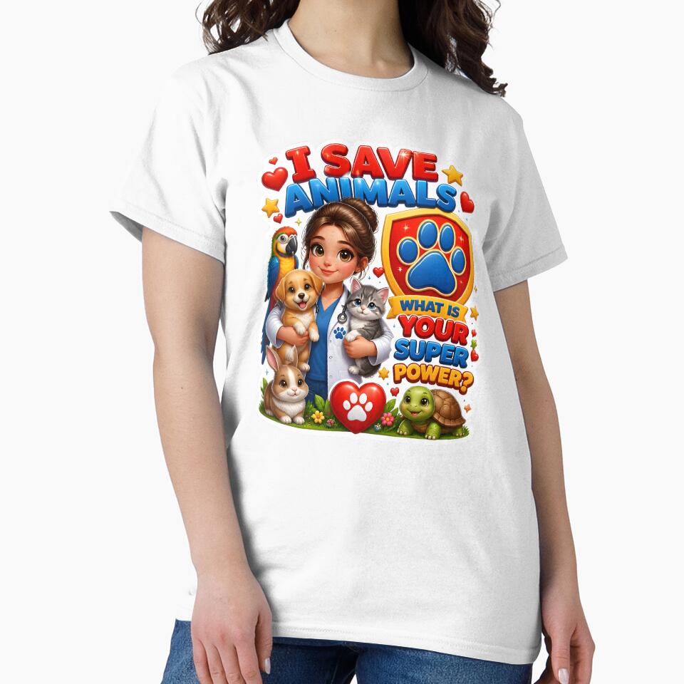 I Save Animals What Is Your Super Power? Funny Veterinarian Gift by Bettybee00
