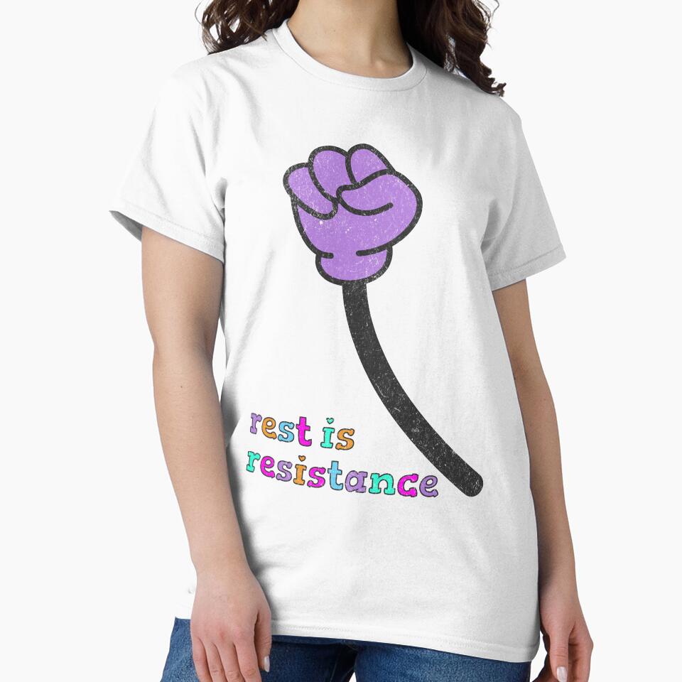 Chronic Illness Shirt Rest Is Resistance Cartoon Style Chronic Illness Humor Spoonie Life Invisible Illness by RealLifeMerchies