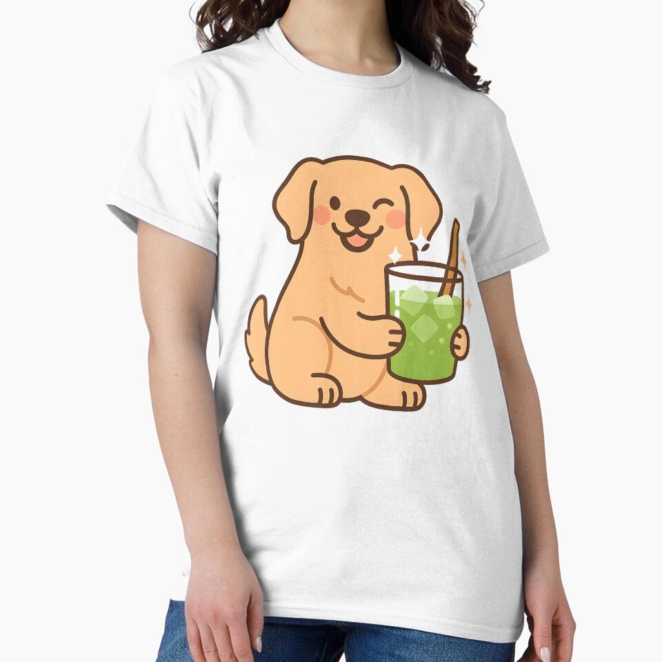 Cute Puppy Matcha Latte by MysticArtisan