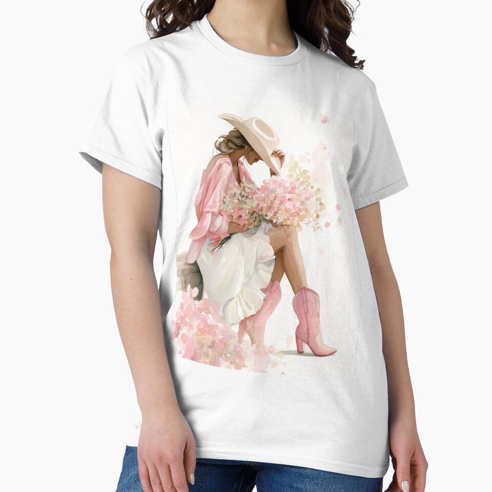 Country Cowgirl Watercolor Print Art by vividdigits