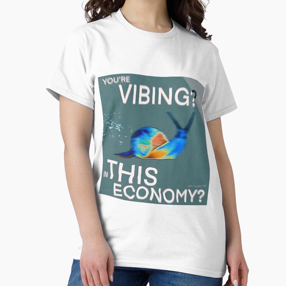Youre Vibing In This Economy Funny Vaporwave Snail by xuxqhpbmr34