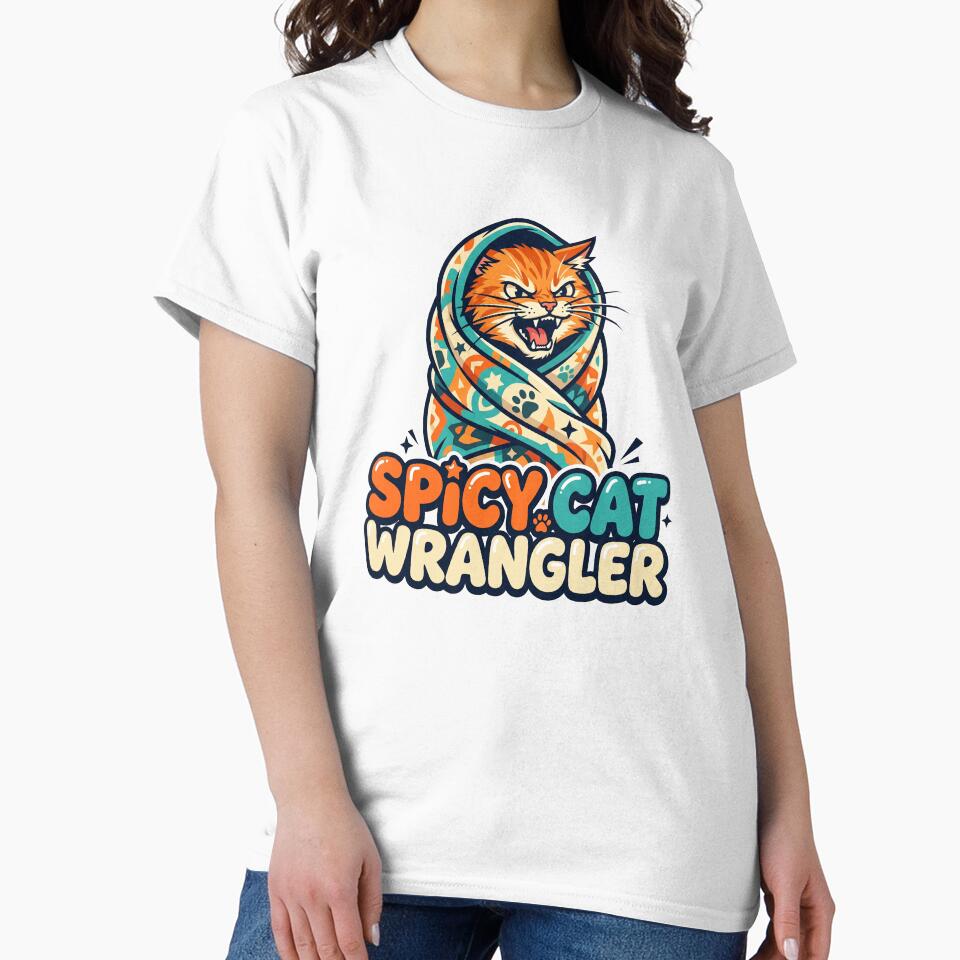 Spicy Cat Wrangler Vet Tech Funny Veterinarian Appreciation Shirt by Osmose-Studio ⭐⭐⭐⭐⭐