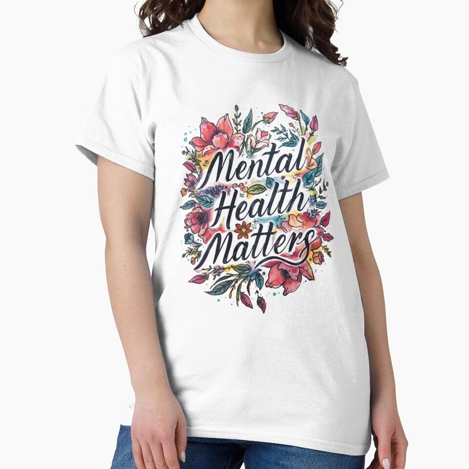 Mental Health Matters - Watercolour Flowers by Mc  Matters