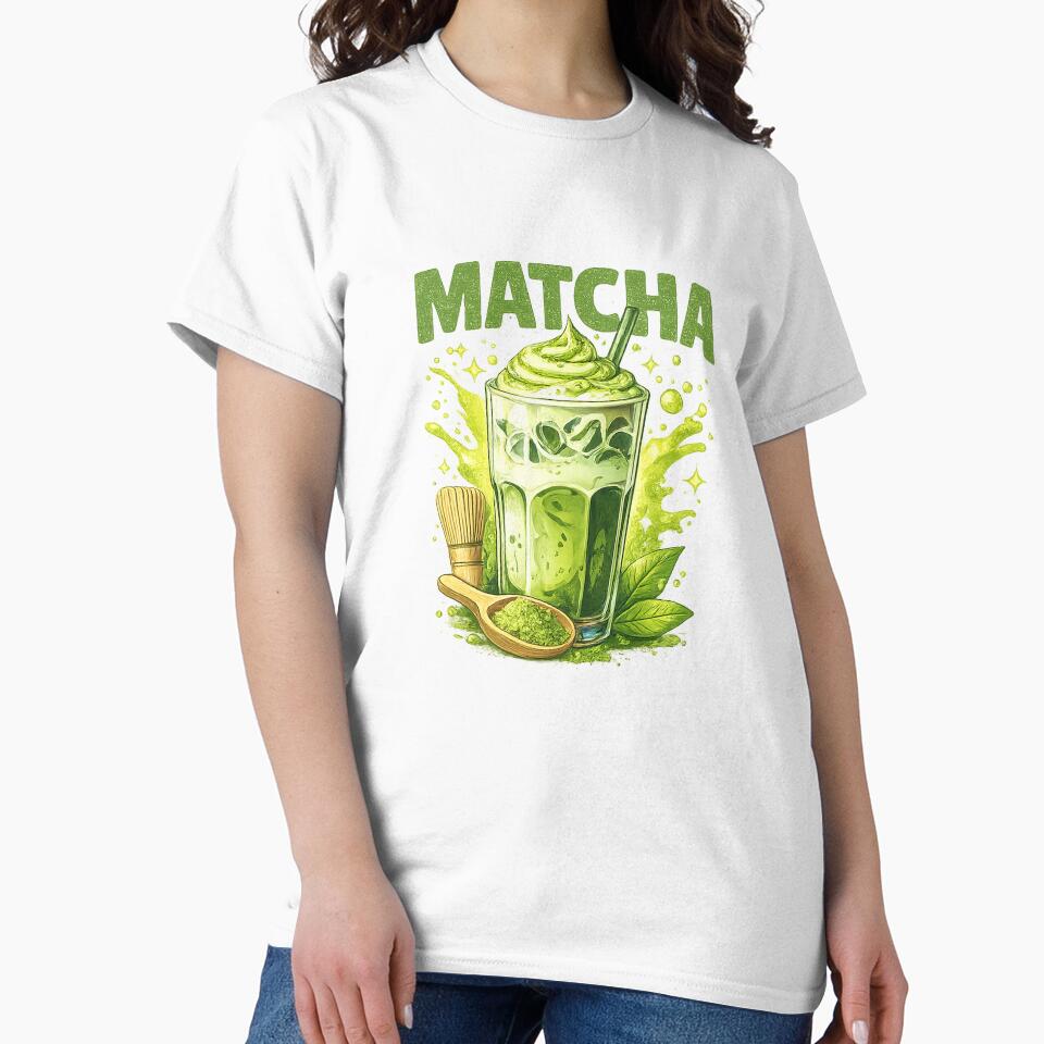Matcha Lover Green Tea Latte Aesthetic Design by THE LUMORA