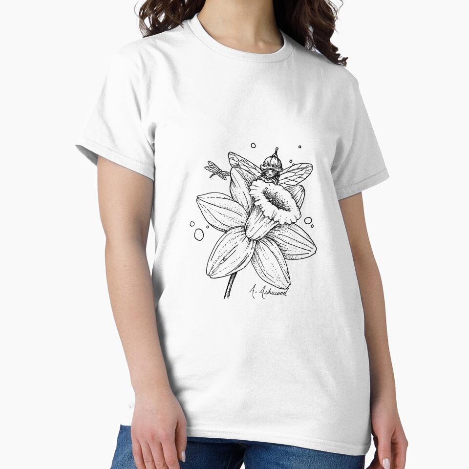 Fairy with Daffodil by AngelAshwoodArt