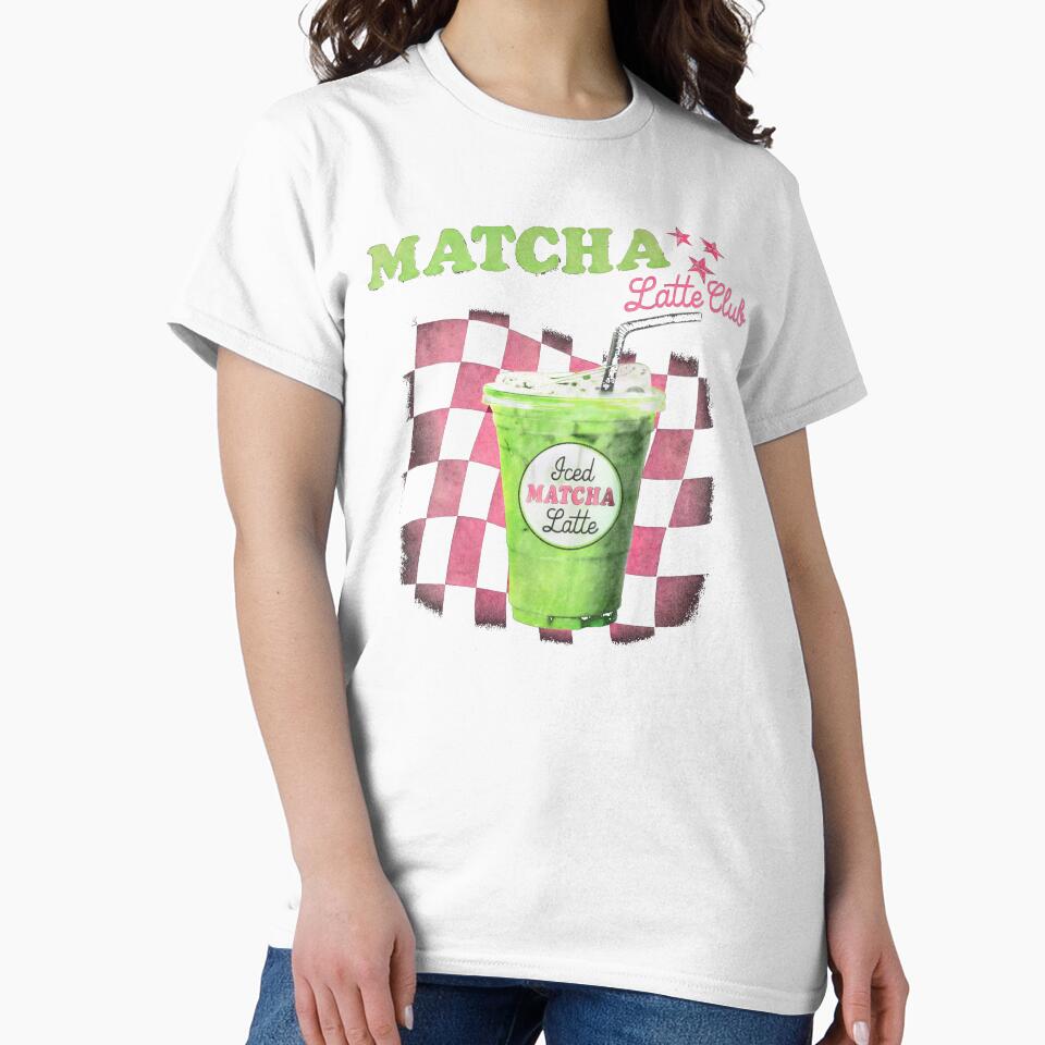 Trendy Iced Matcha Latte Club Cute Tea Lover Aesthetic by SpookshowDesign