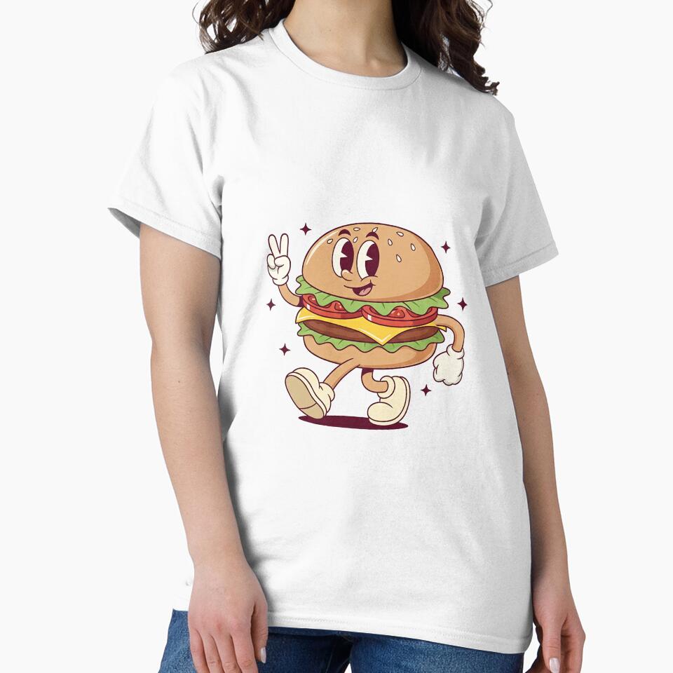 Cute Burger Cartoon Character by HoopeStylee