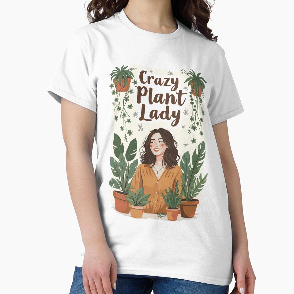 Crazy Plant Lady Funny design – Cute Gardening Lover Gift for Women & Plant Moms by LuxeGraphix