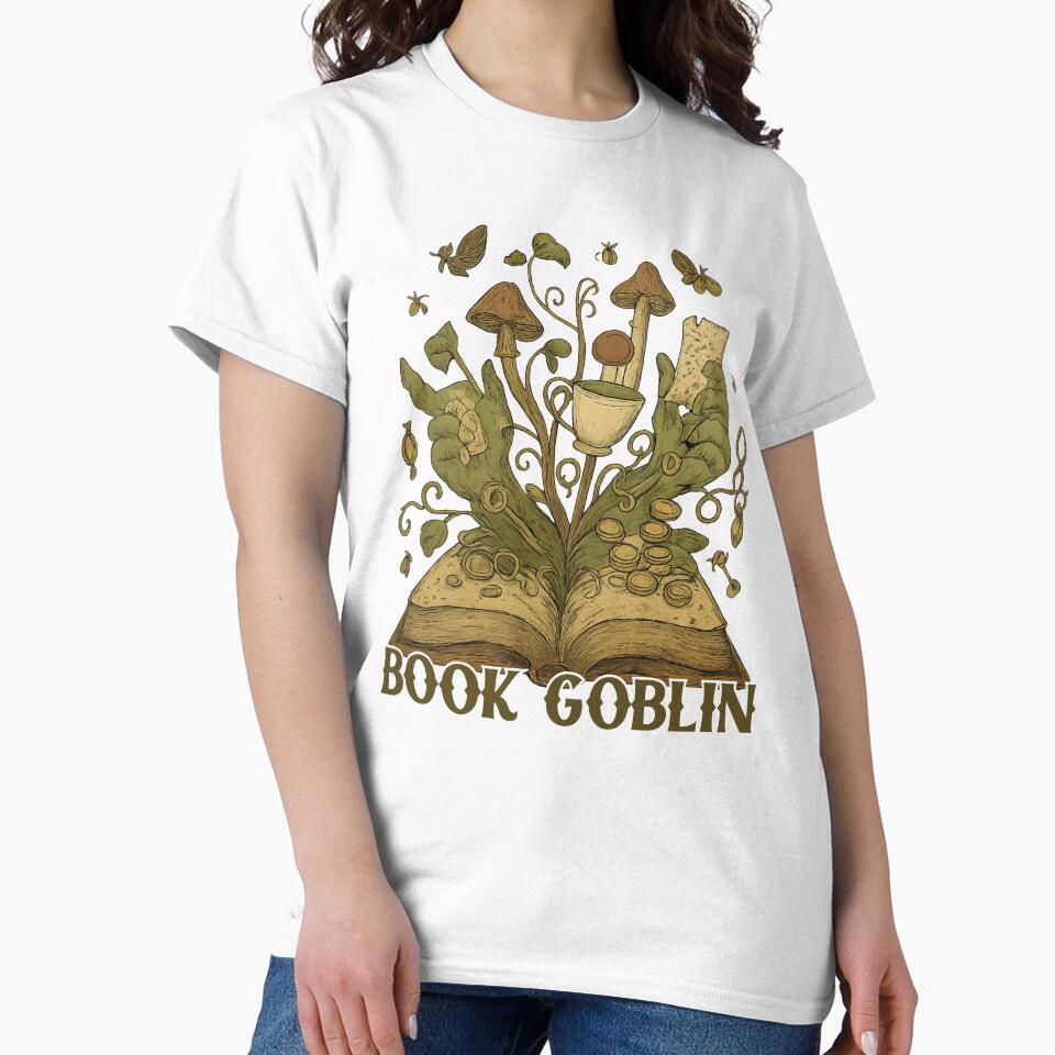 Book Goblin Whimsical Fantasy Design by CottonandQuill