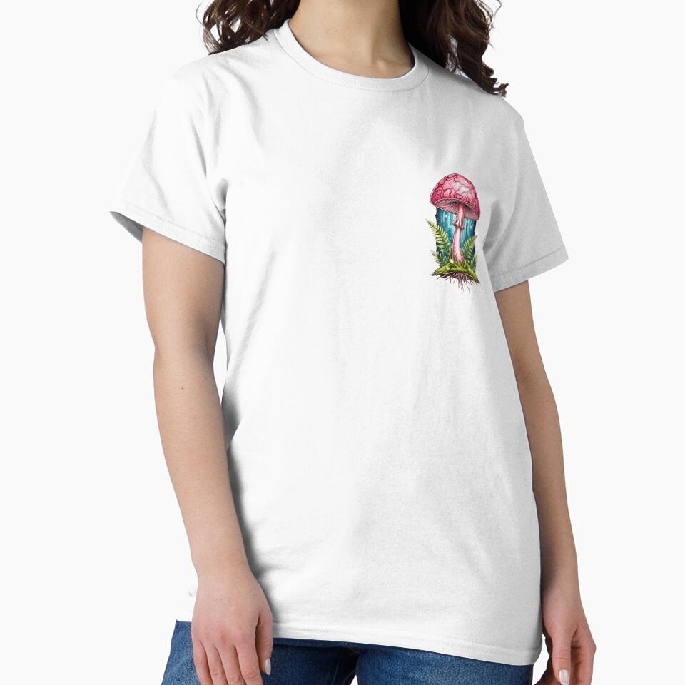 Glowing Pink Mushroom - Magical Fairy Forest Toadstool by Credisaim