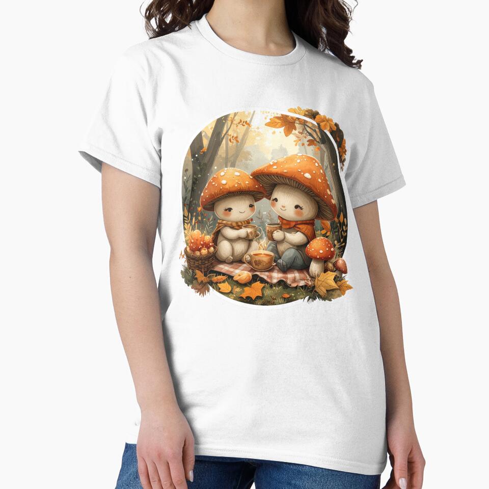 Mushroom Family Picnic • Cozy Mushroomcore Design by CuteComfyClub
