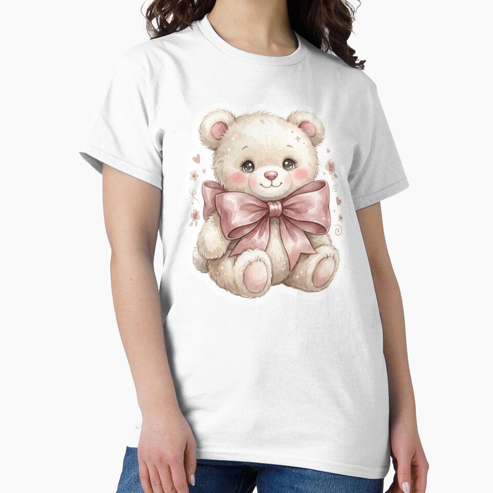 Cute Coquette Bow & Teddy Bear Sticker by Strip to Stick