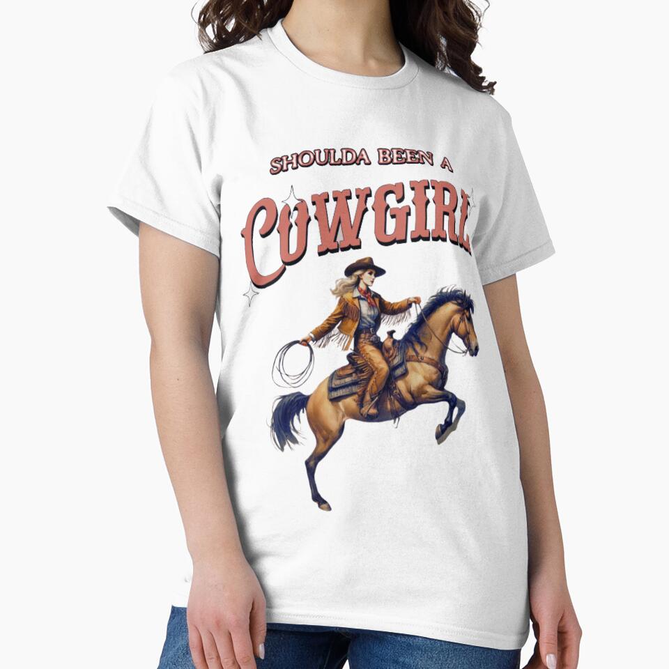 Shoulda Been A Cowgirl Vintage Inspired Women's Shirt by MarketMavenGift