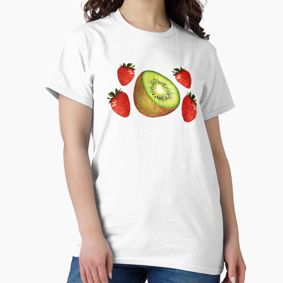 Strawberry Kiwi Pattern - Pink by Kelly  Gilleran