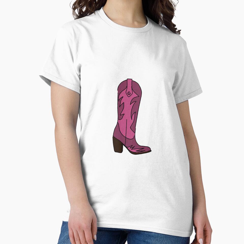 Pink Cowgirl Boots for Girls – Cute Western Cowboy Boot Illustration by Rosadraws