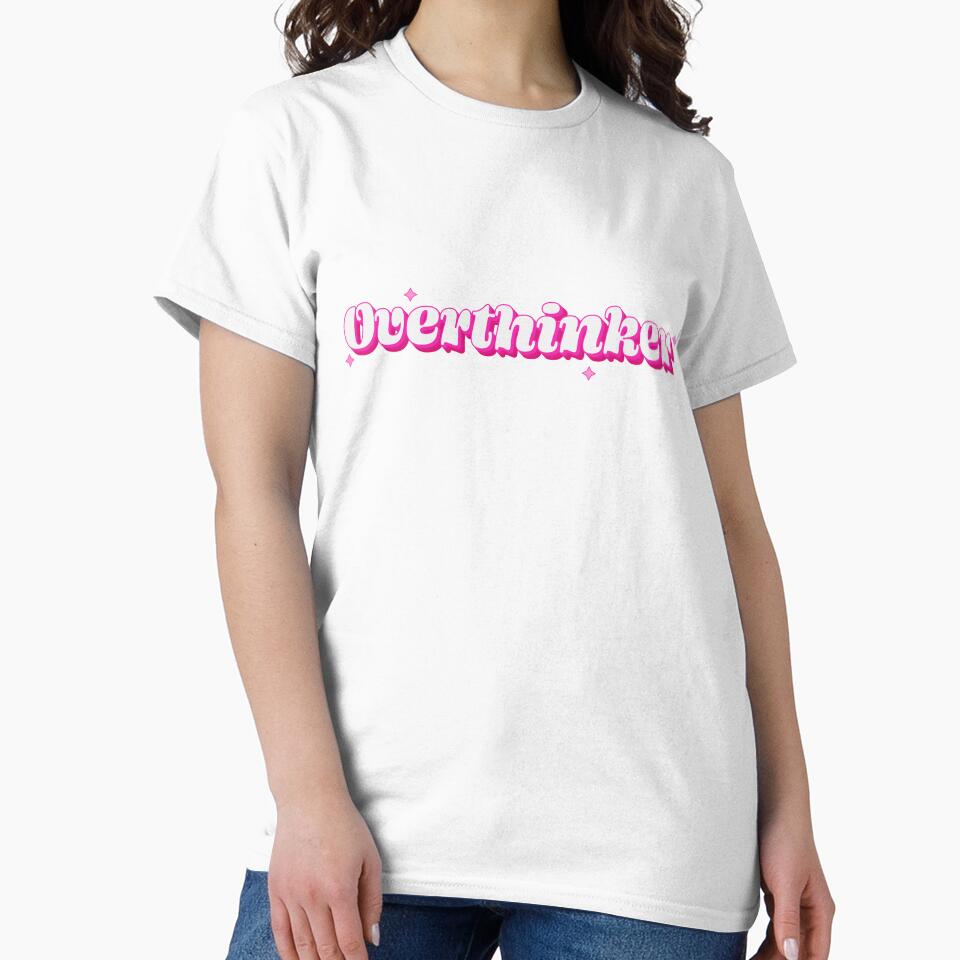 Overthinker Introvert Pink Retro Sparkle Anxiety by skullcap-prints