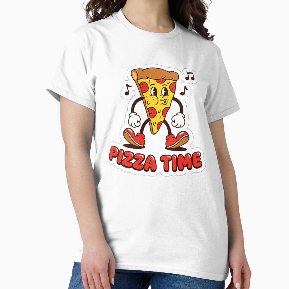 "Pizza Time" Retro Rubber Hose Cartoon Mascot by RiotKida