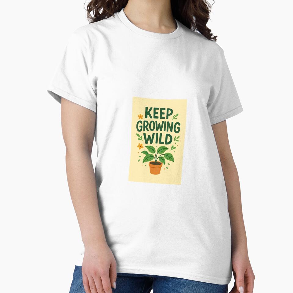 Keep Growing Wild – Hand Lettered Plant Lover Quote Art Print by WhimsyByPaul.redbubble.com
