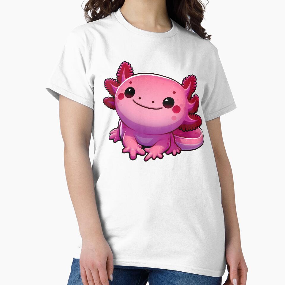 Cool Smiling Axolotl by Frog Level Treasures