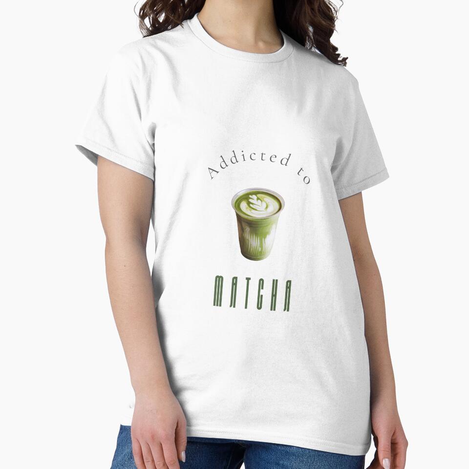 Addicted to Matcha — Bold Typography Green Tea Wall Art Print by MoodsOfMine