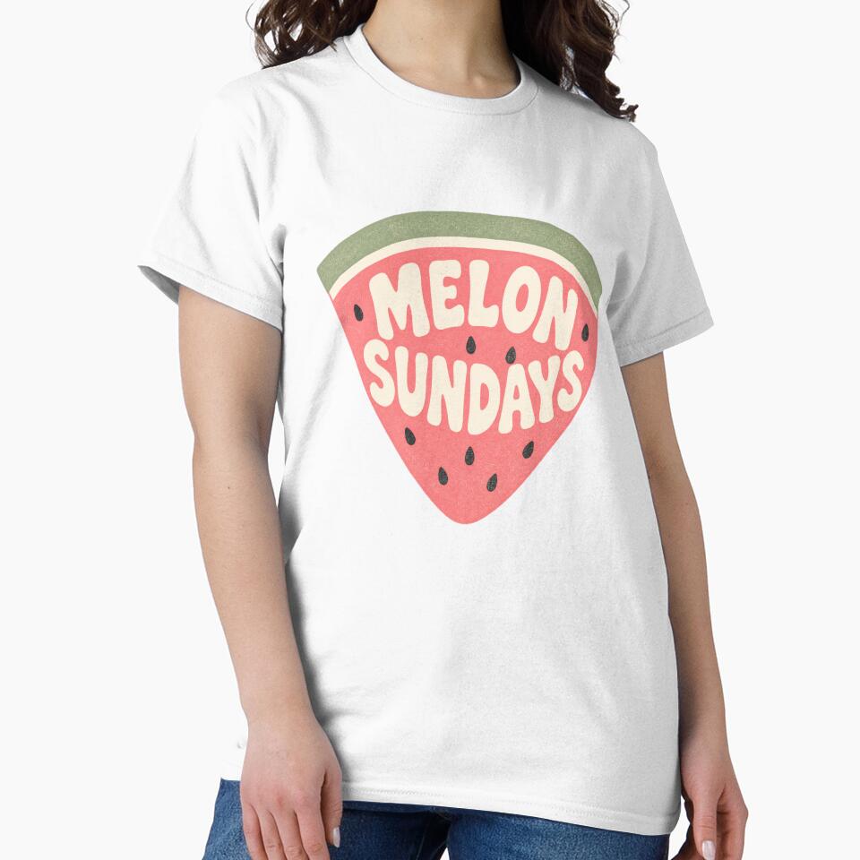 Melon Sundays Watermelon Cozy Summer Aesthetic Print by Notecrea