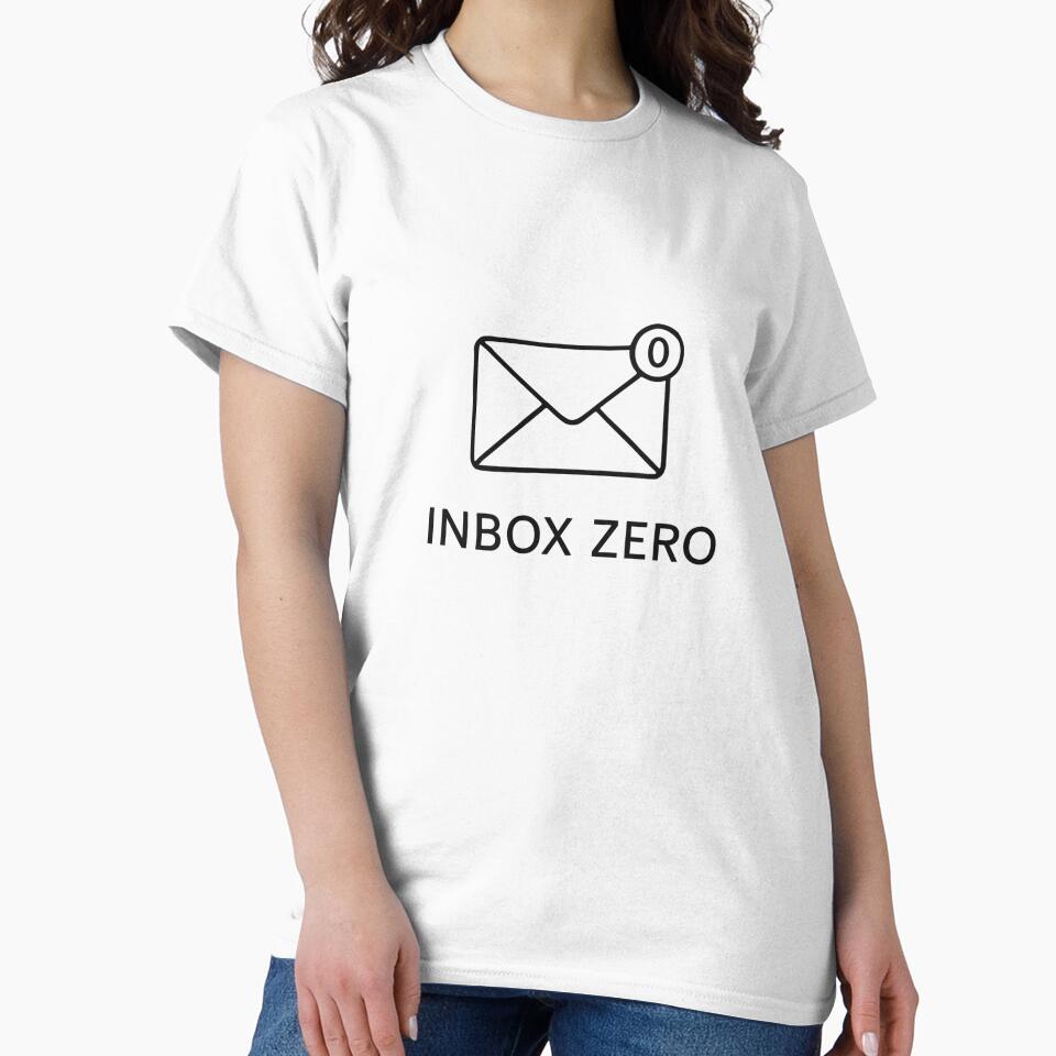 Inbox Zero Dream Minimal Line Art T-Shirt by TeeNiverse-0000
