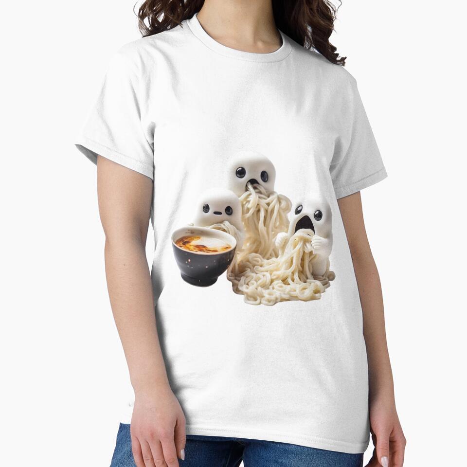 Adorable Ghosts Eating Ramen Noodles by TVBArchive