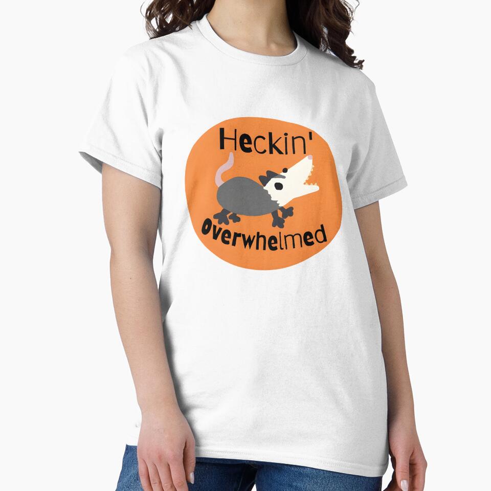 Opossum Heckin' Overwhelmed Orange by doodledont