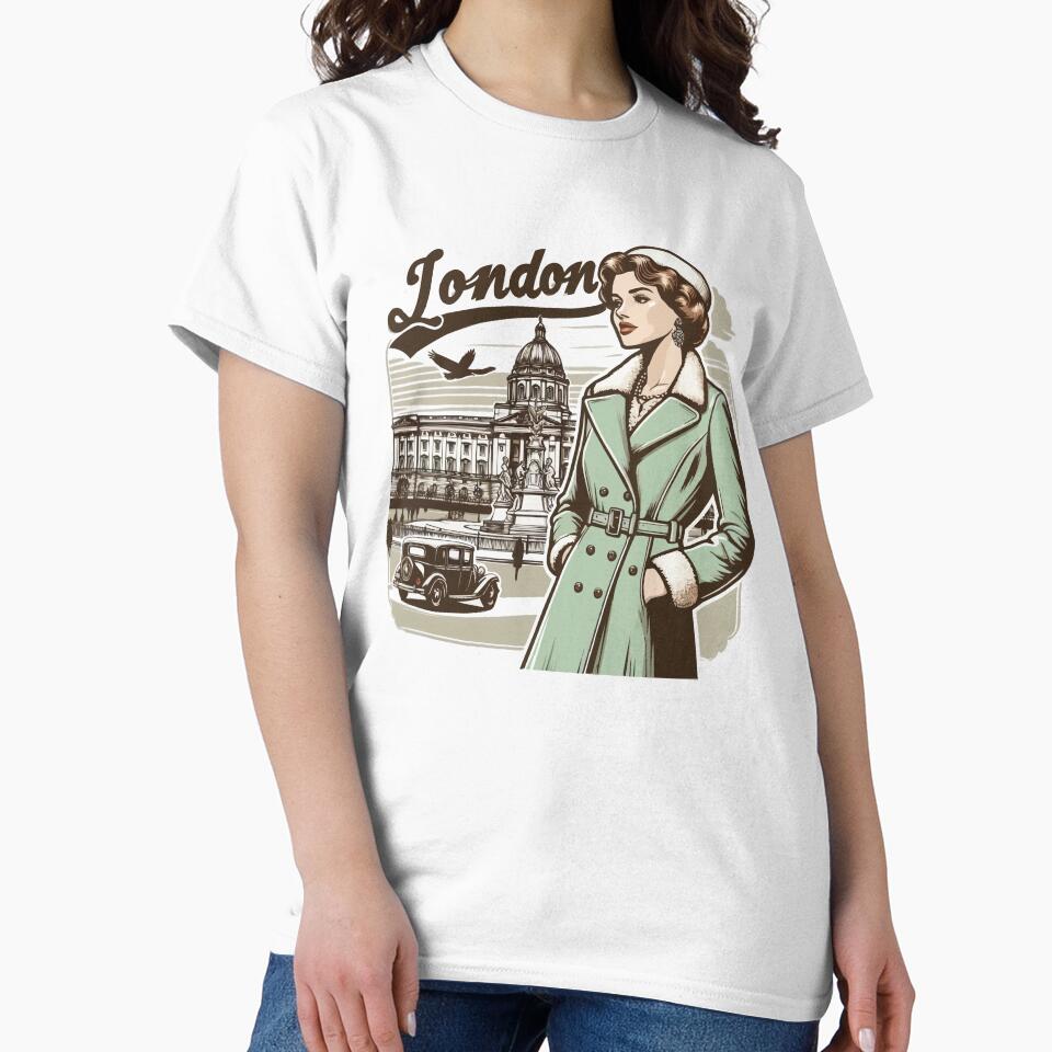 Elegant British Lady in Winter by Buckingham Palace – London Scene by MAGICKEY2024