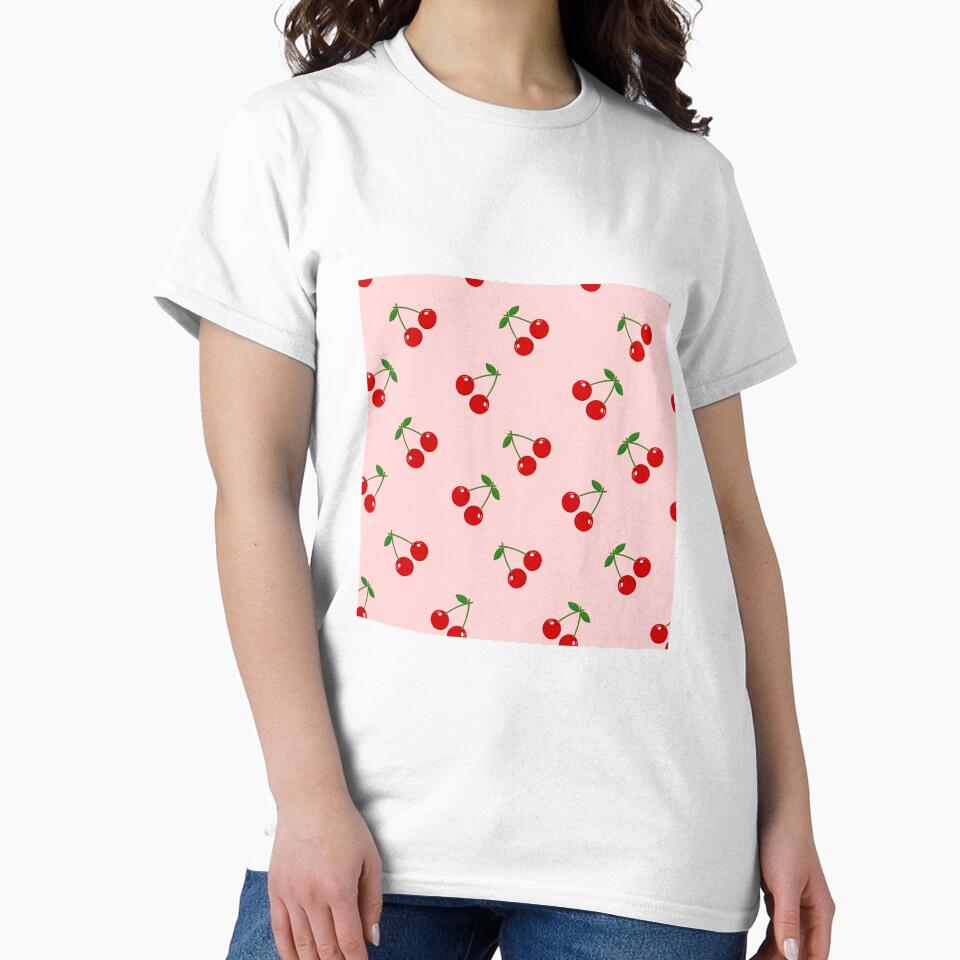 Pink Summer Cherries Pattern by newburyboutique