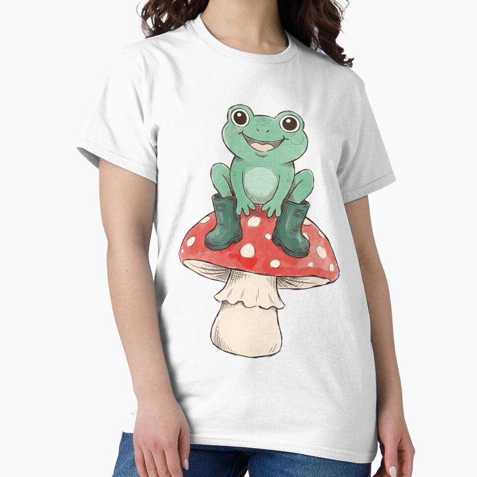 Cute Frog on a Toadstool by cariadcelf