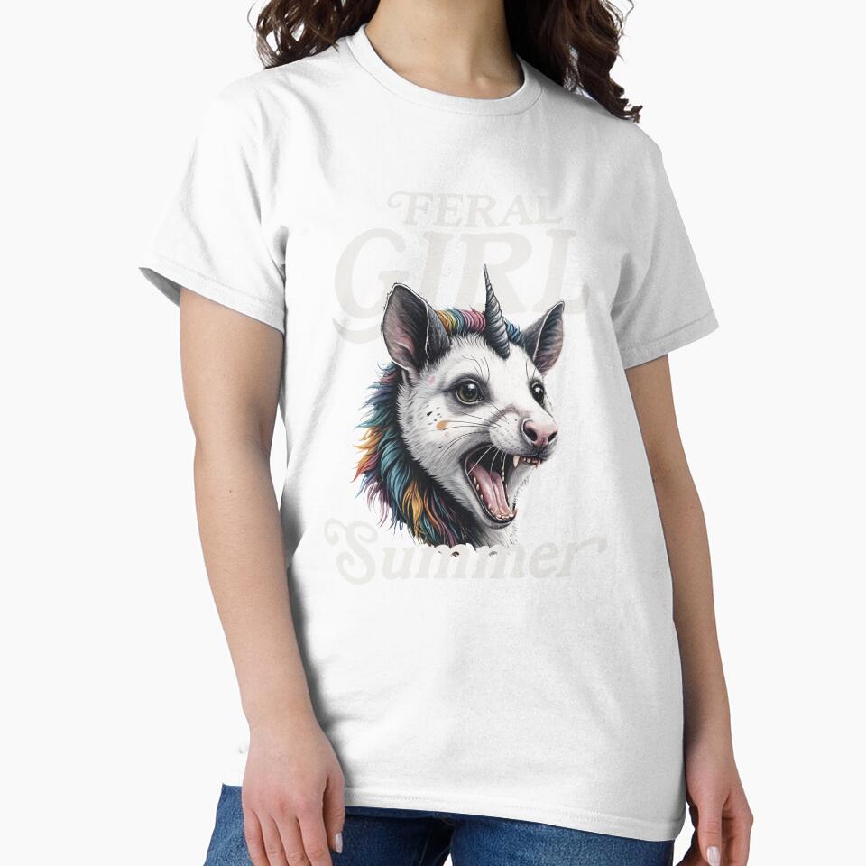 Feral Girl Summer Opossum Funny Chaotic Meme Trend Design For Women by G350