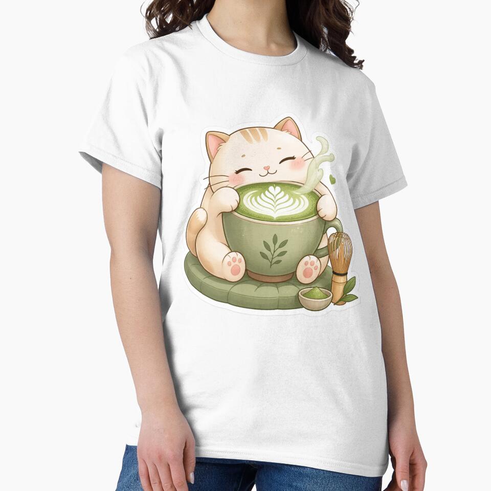 Matcha Cat Cozy Cafe Kawaii by StickyGuys