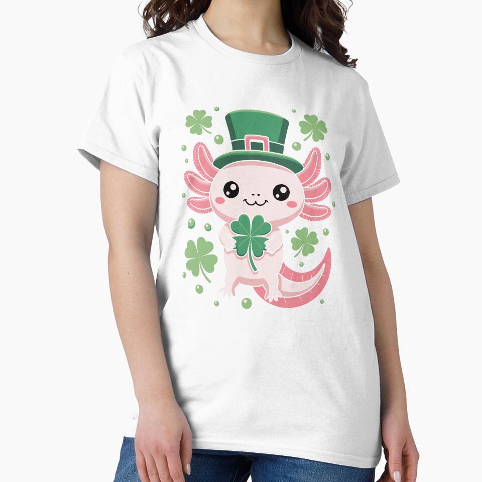 Axolotl with Shamrock Hat by jkrphoto