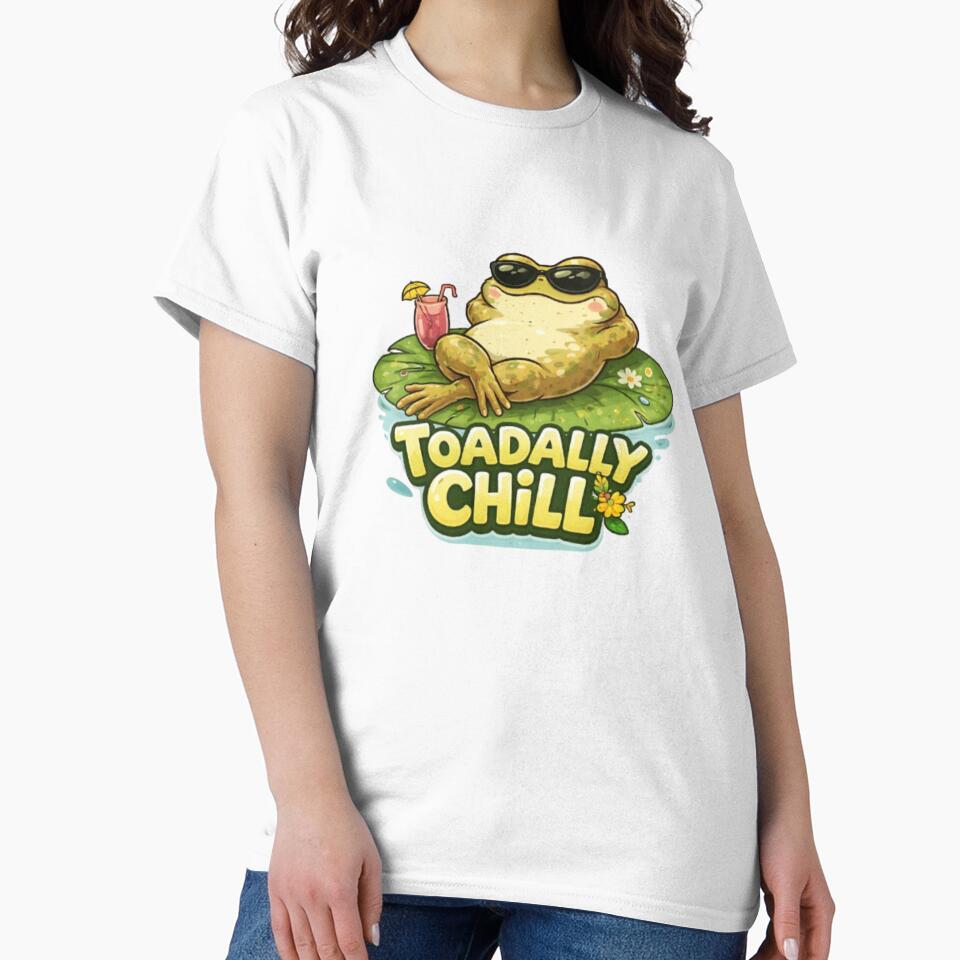 The toad relaxing on the water lily sticker by FroggyOnly