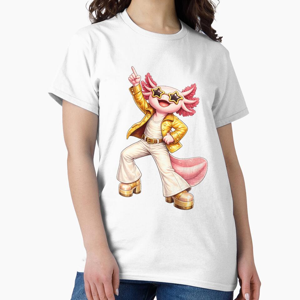 Disco Axolotl Dancing Retro Funk Style by RetroPop23