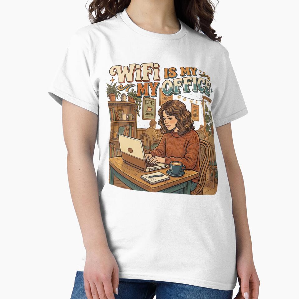 WiFi Is My Office Freelancer Laptop Cozy Aesthetic Design by urbinet