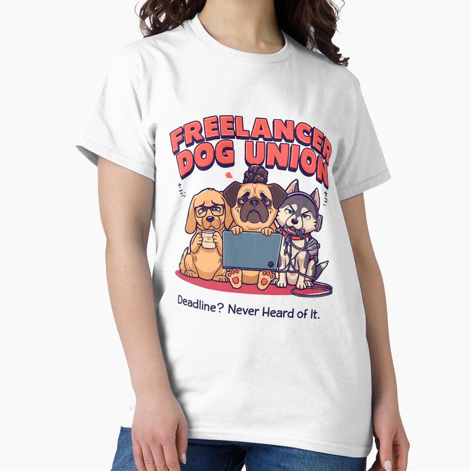Freelancer Dog Union – Funny Remote Work Dog Cartoon for Overworked Creatives by ZyricZyric
