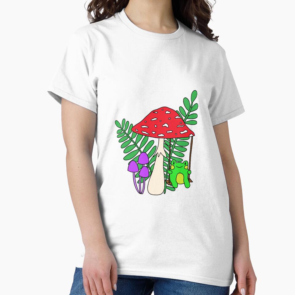 Frog swinging on a Mushroom by MySistersArt