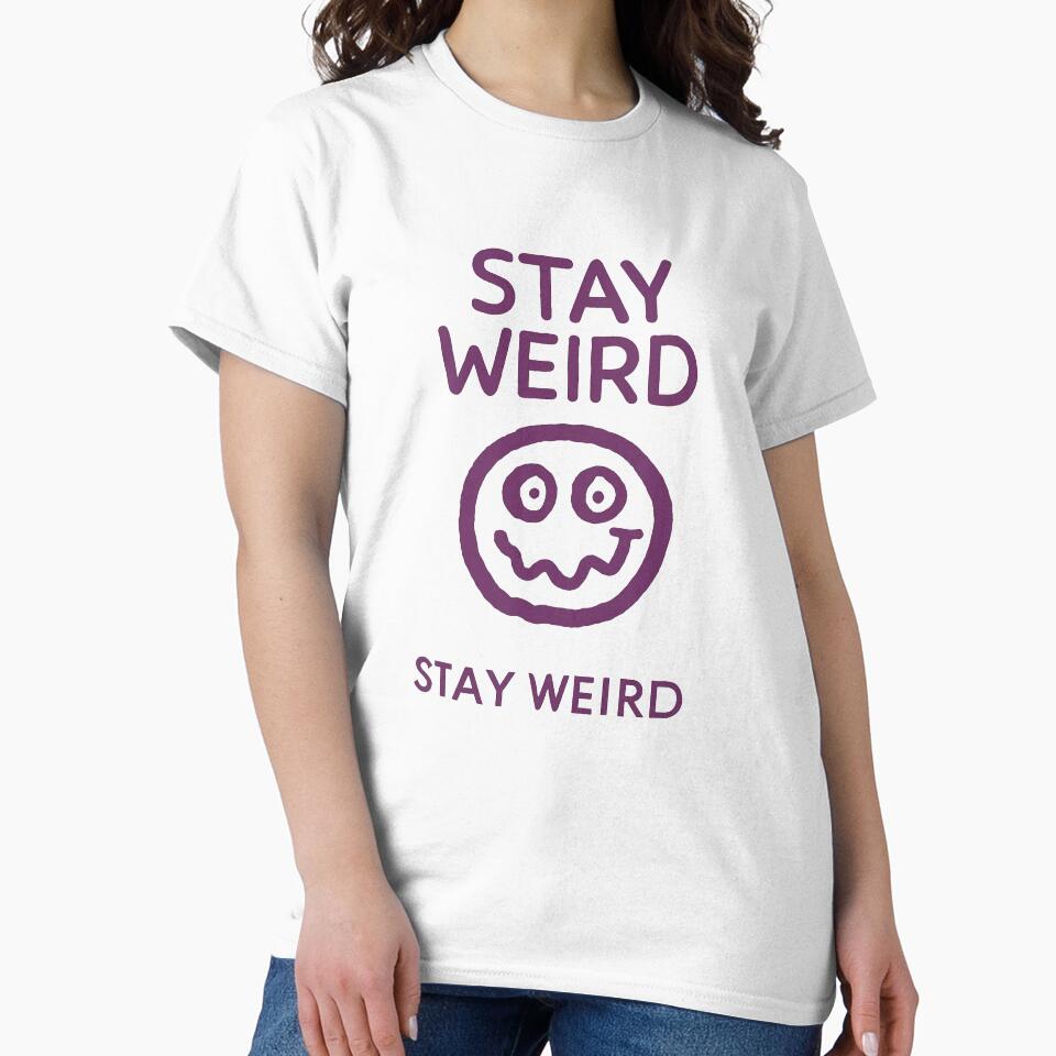 Stay Weird – Embrace Your Quirky Side | Doodle Face Tee by CuteOasis