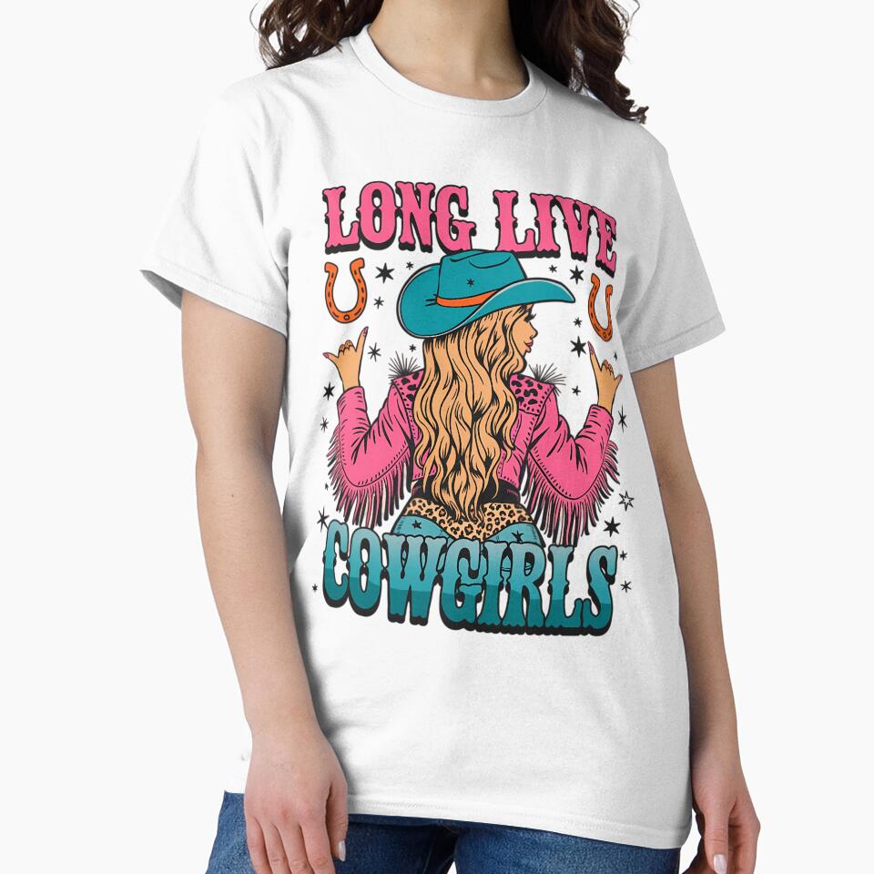 Long Live Cowgirls - Western Retro Design by Charlietule