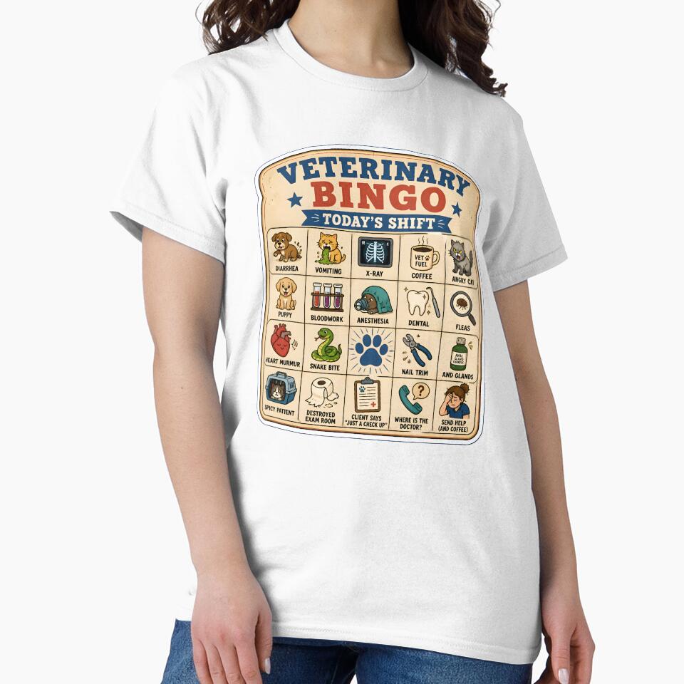 Veterinary Bingo Today's Shift - Funny Veterinarian Gift by Bettybee00