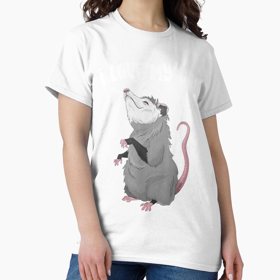 I Love My Cat Funny Trash Animal Possum by JanelAmico